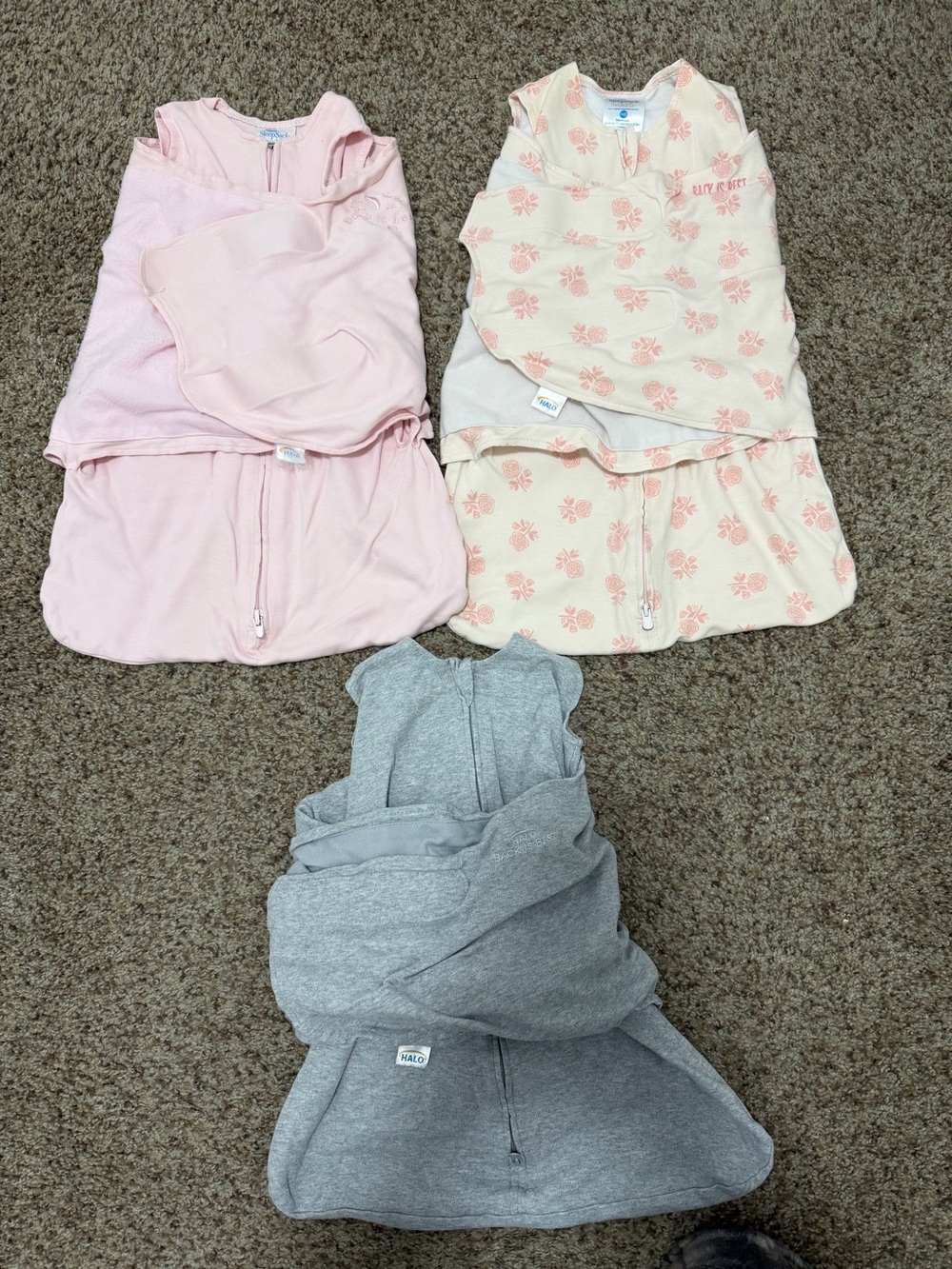 3 Halo sleepsacks newborn